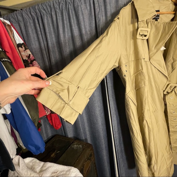 NWT Zara Womens Oversized Trench Coat Jacket Belted - Picture 10 of 14